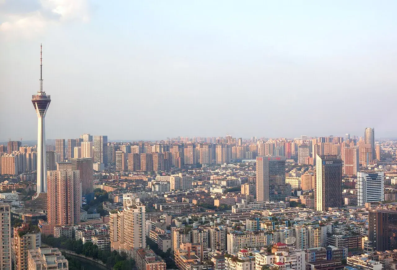 Chengdu skyline at dawn